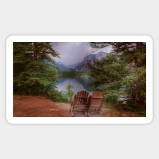 Lake for Two Sticker